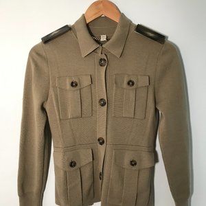 Burberry Cardigan with Tortoiseshell Epaulets